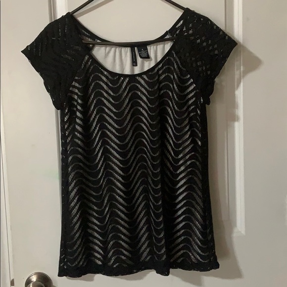 New Direction  black and white blouse size M - Picture 1 of 8